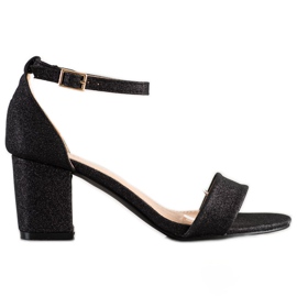 Mannika Sandali Classici Con Glitter nero