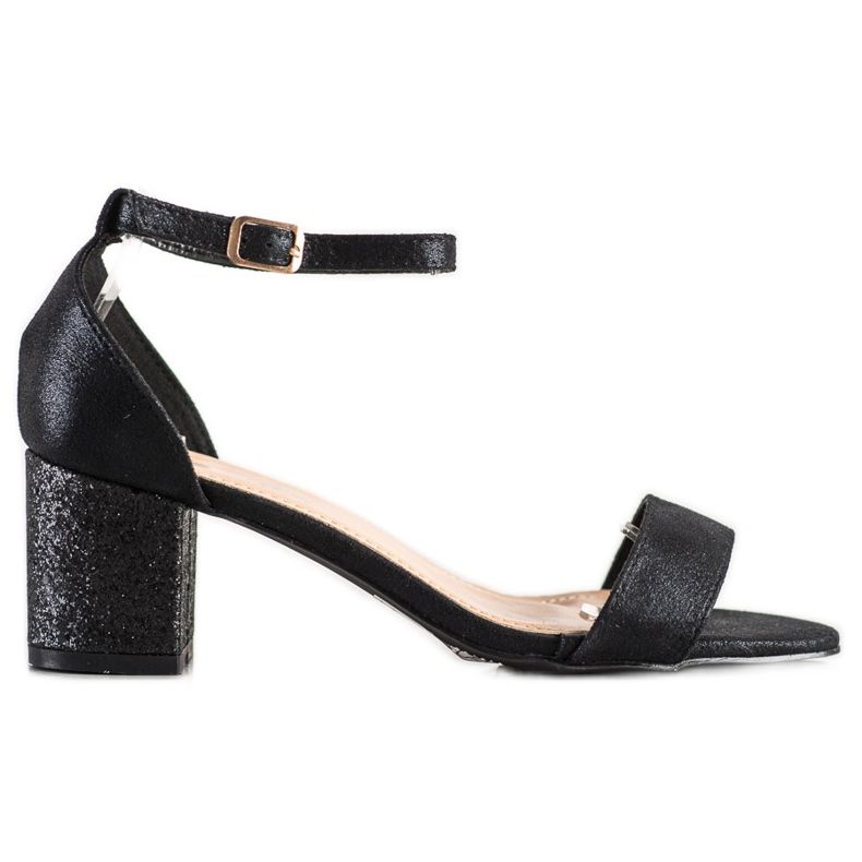 Kayla Sandali Con Glitter Sulla Barra nero