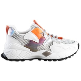 SHELOVET Sneakers alla moda con rete bianco multicolore