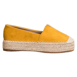 Primavera Espadrillas sulla piattaforma giallo