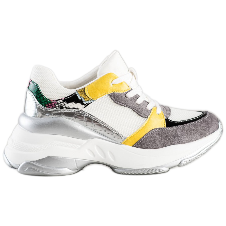 SHELOVET Sneakers BIANCHE E GRIGIE alla moda bianca