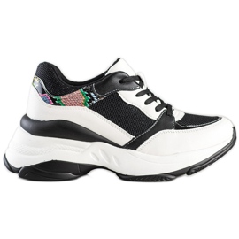 SHELOVET Sneakers BIANCHE E NERE alla moda bianco nero