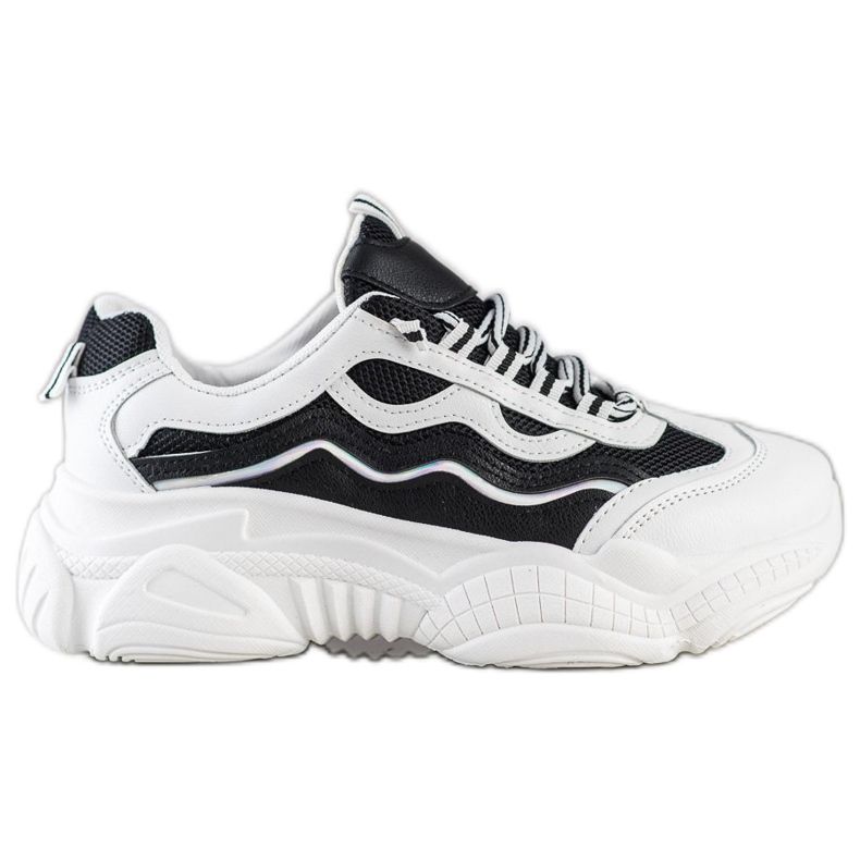 SHELOVET Sneakers bianche e nere bianca nero