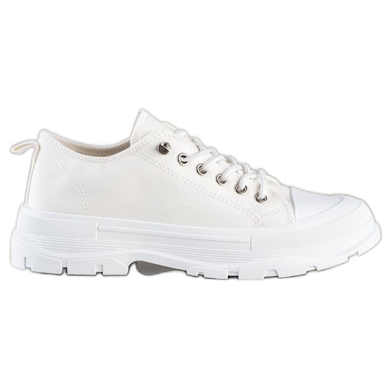 Sabatina Sneakers alla moda sulla piattaforma beige