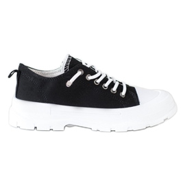 Sabatina Sneakers alla moda sulla piattaforma nero