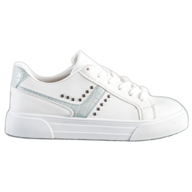 SHELOVET Scarpe allacciate con inserto blu bianca