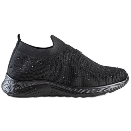 SHELOVET Sneakers Con Cristalli nero