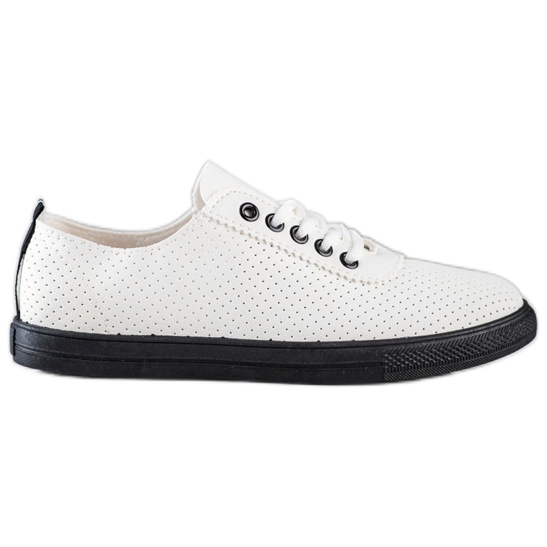 SHELOVET Sneakers traforate sulla piattaforma nera bianca