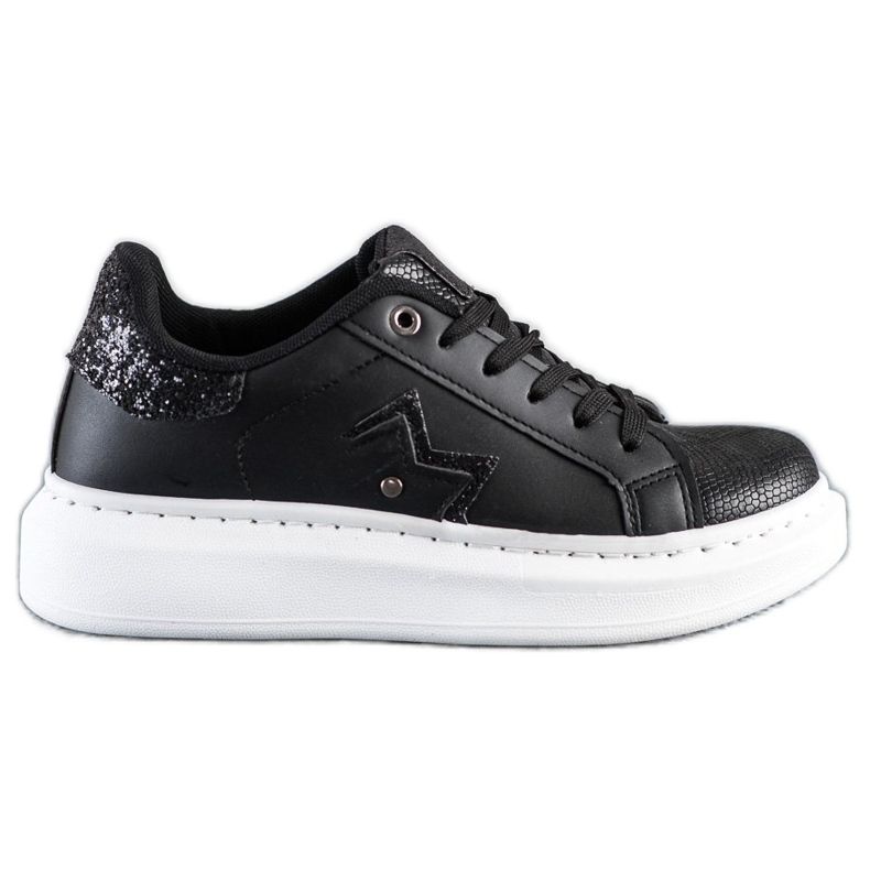 SHELOVET Sneakers alla moda sulla piattaforma nero