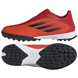 Scarpe da calcio Adidas X Speedflow.3 Ll Tf Jr FY3255 multicolore arance e rosse