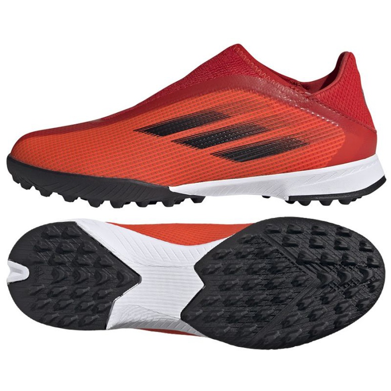 Scarpe da calcio Adidas X Speedflow.3 Ll Tf Jr FY3255 multicolore arance e rosse