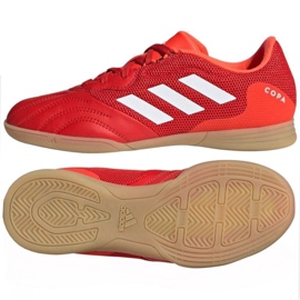 Scarpe da calcio Adidas Copa Sense.3 In Sala Jr FY6157 rosso arance e rossi