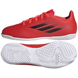 Scarpe da calcio Adidas X Speedflow.4 In Jr FY3331 multicolore arance e rosse