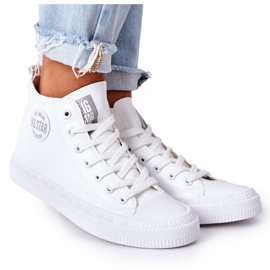 Sneakers alte da donna Big Star GG274016 Bianche bianco