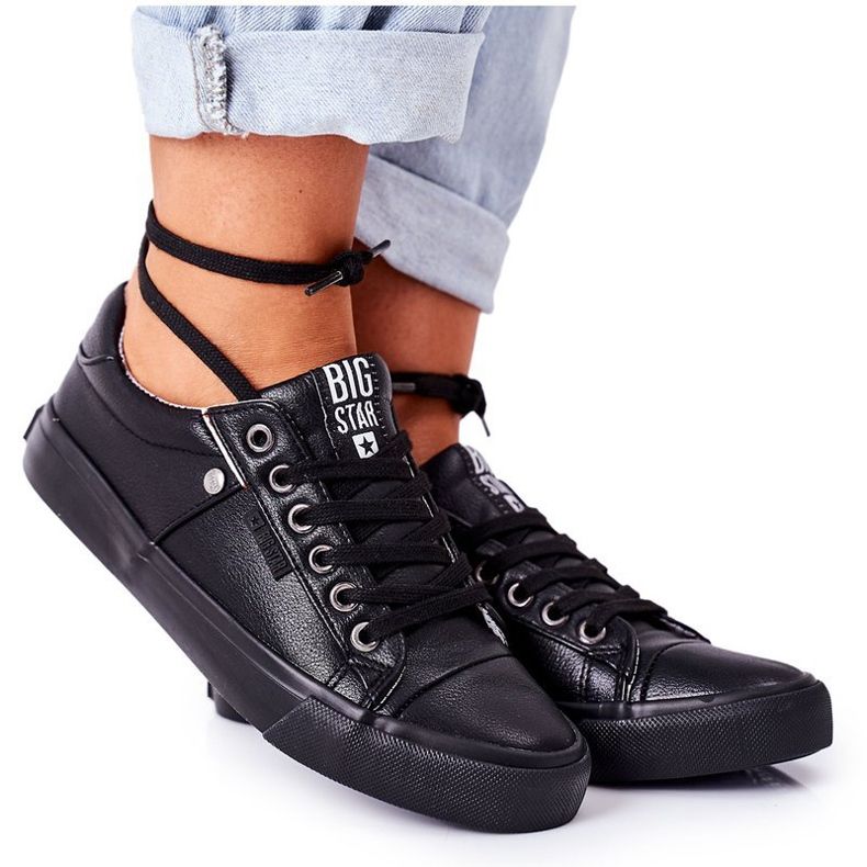 Sneakers da donna in pelle Big Star GG274061 Nere nero