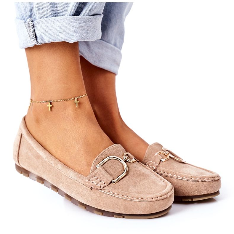 PS1 Mocassini da donna in pelle scamosciata marrone chiaro Downtown