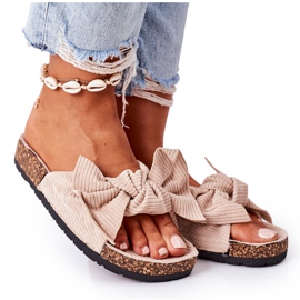 PS1 Pantofole Di Velluto A Coste Con Sughero Beige Summertime