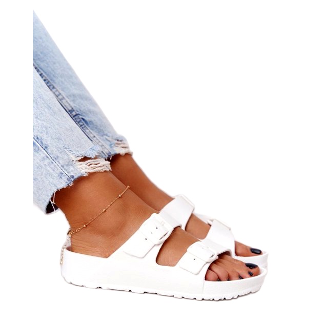 NEWS Pantofole in gomma bianca Stacy da donna