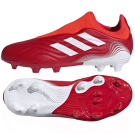 Scarpe da calcio Adidas Copa Sense.3 Ll Fg Jr FY6156 rosso arance e rossi