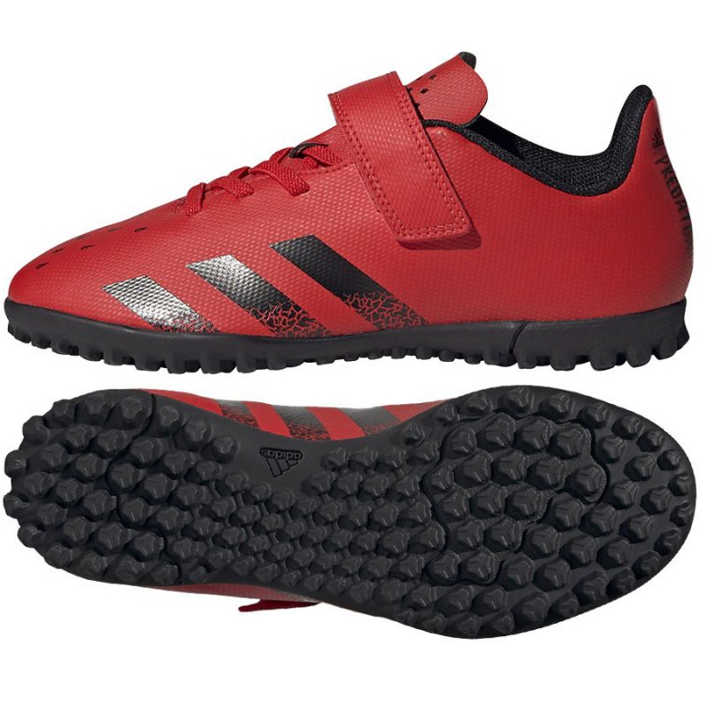 Scarpe da calcio Adidas Predator Freak.4 H&amp;L Tf Jr FY6323 multicolore arance e rosse