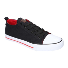 Scarpe da ginnastica nere American Club LH26 / 21 nero rosso