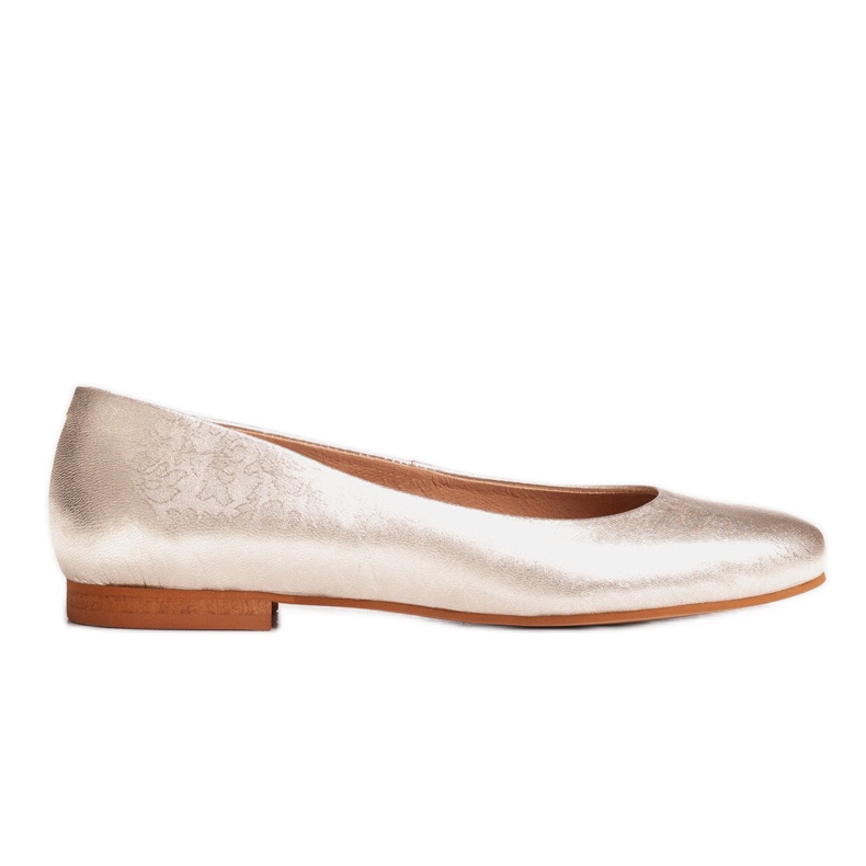 Marco Shoes Ballerine in pelle scamosciata oro d'oro