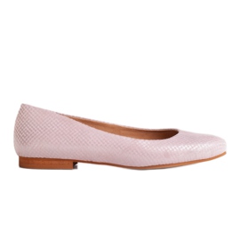Marco Shoes Ballerine in camoscio placcato argento naturale rosa
