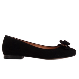 Marco Shoes Ballerine in camoscio nero con fiocco