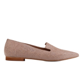 Marco Shoes Ballerine signore in camoscio beige - fantasia paillettes