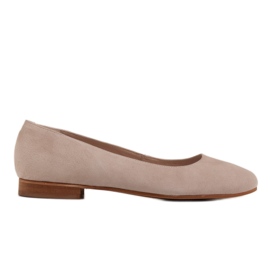 Marco Shoes Eleganti ballerine in camoscio naturale beige