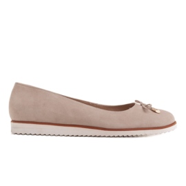 Marco Shoes Ballerine leggere da donna in camoscio naturale con suola sportiva beige