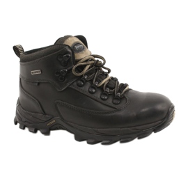 American Club Scarpe da trekking invernali in pelle nera TF201303005 beige nero