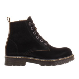 Marco Shoes Stivaletti alti, stivali legati su una suola traslucida nero