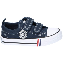 American Club Sneakers in velcro LH35 blu navy