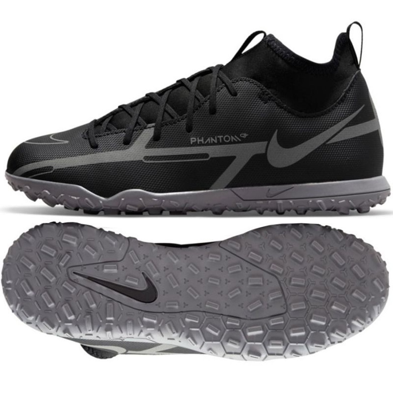 Nike Phantom GT2 Club Dynamic Fit Tf Jr DC0826 004 scarpe da calcio nero nero