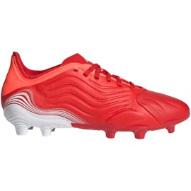 Scarpe da calcio Adidas Copa Sense.1 Fg Jr FY6160 rosso arance e rossi