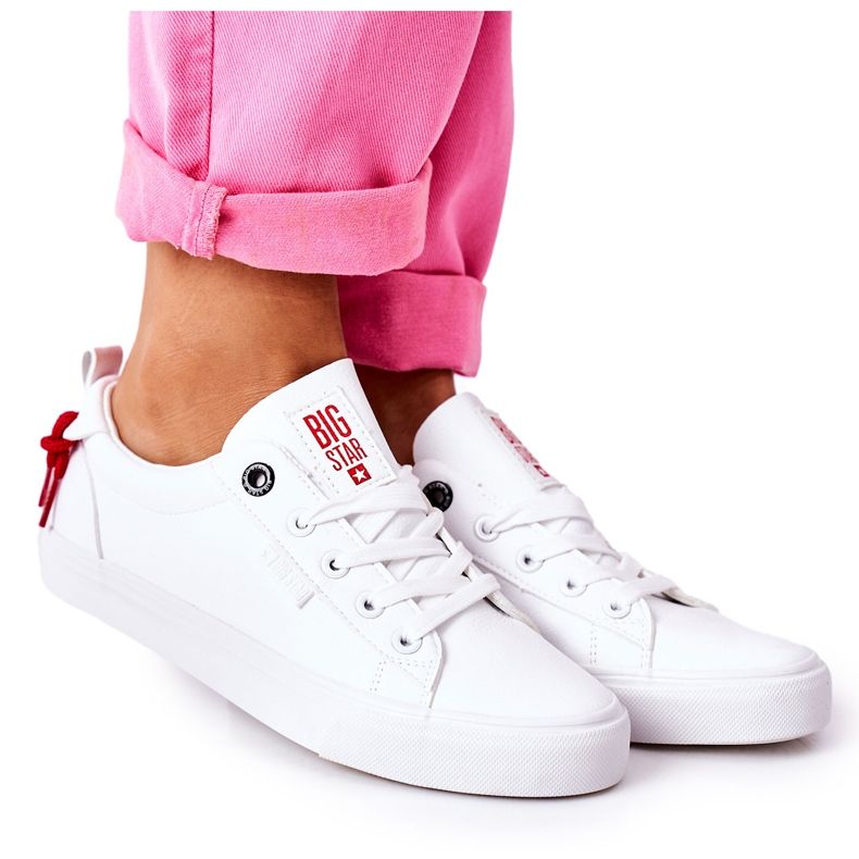 Sneakers da donna in pelle Big Star GG274160 Bianco bianca