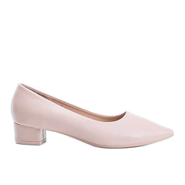 Décolleté beige su palo basso Zafira