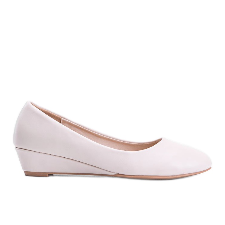 Décolleté beige sulla zeppa bassa Adiess