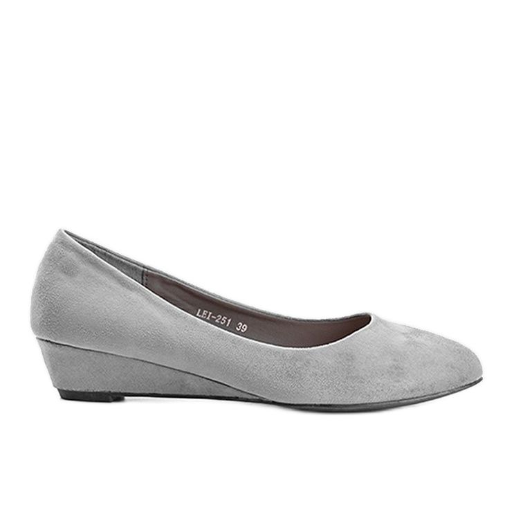 Décolleté grigie sulla zeppa bassa Luxuriance grigio