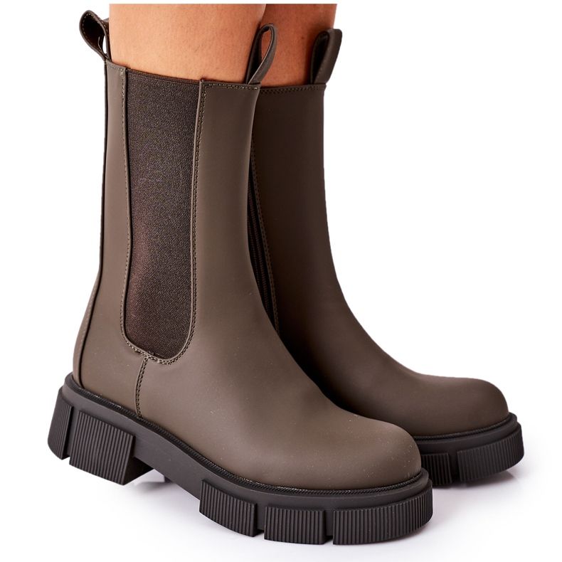 PS1 Stivali caldi Stivali Jodhpur verde scuro Must Have marrone
