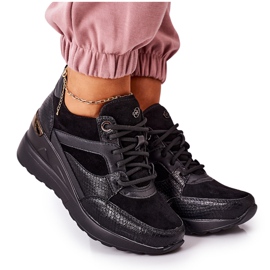 PE1 Sneakers nere Temida con zeppa nero