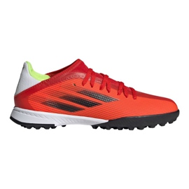 Scarpe da calcio Adidas X Speedflow.3 Tf Jr FY3321 multicolore arance e rosse