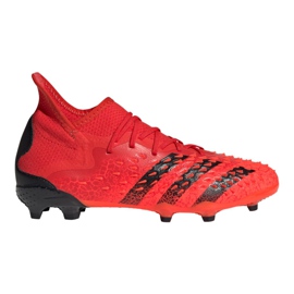 Scarpe da calcio Adidas Predator Freak.1 Fg Jr FY6262 rosso arance e rossi