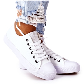 NEWS Sneakers Classiche Da Donna Ecoma Bianche Con Occhielli Argento bianca