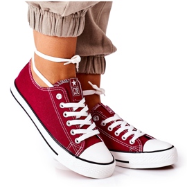 NEWS Sneakers Classiche da Donna Bordeaux Ecoma rosso