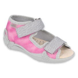 Scarpe per bambini Befado 342P033 rosa d'argento