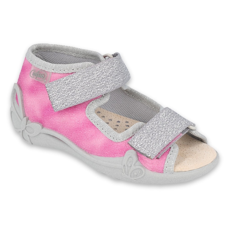 Scarpe per bambini Befado 342P033 rosa d'argento
