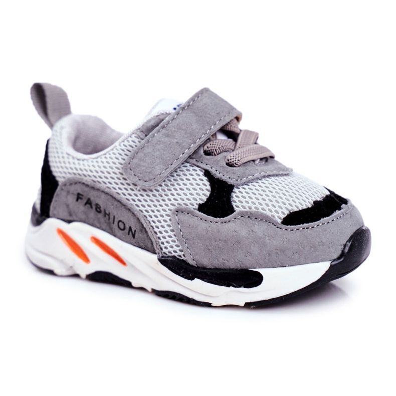 Apawwa Scarpe sportive per bambini con velcro, grigie grigio