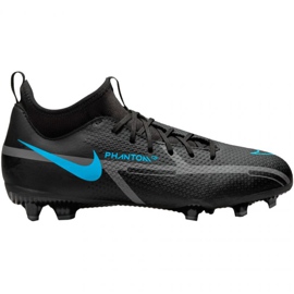 Nike Phantom GT2 Academy Df FG / MG Jr DC0813 004 scarpe da calcio nero nero